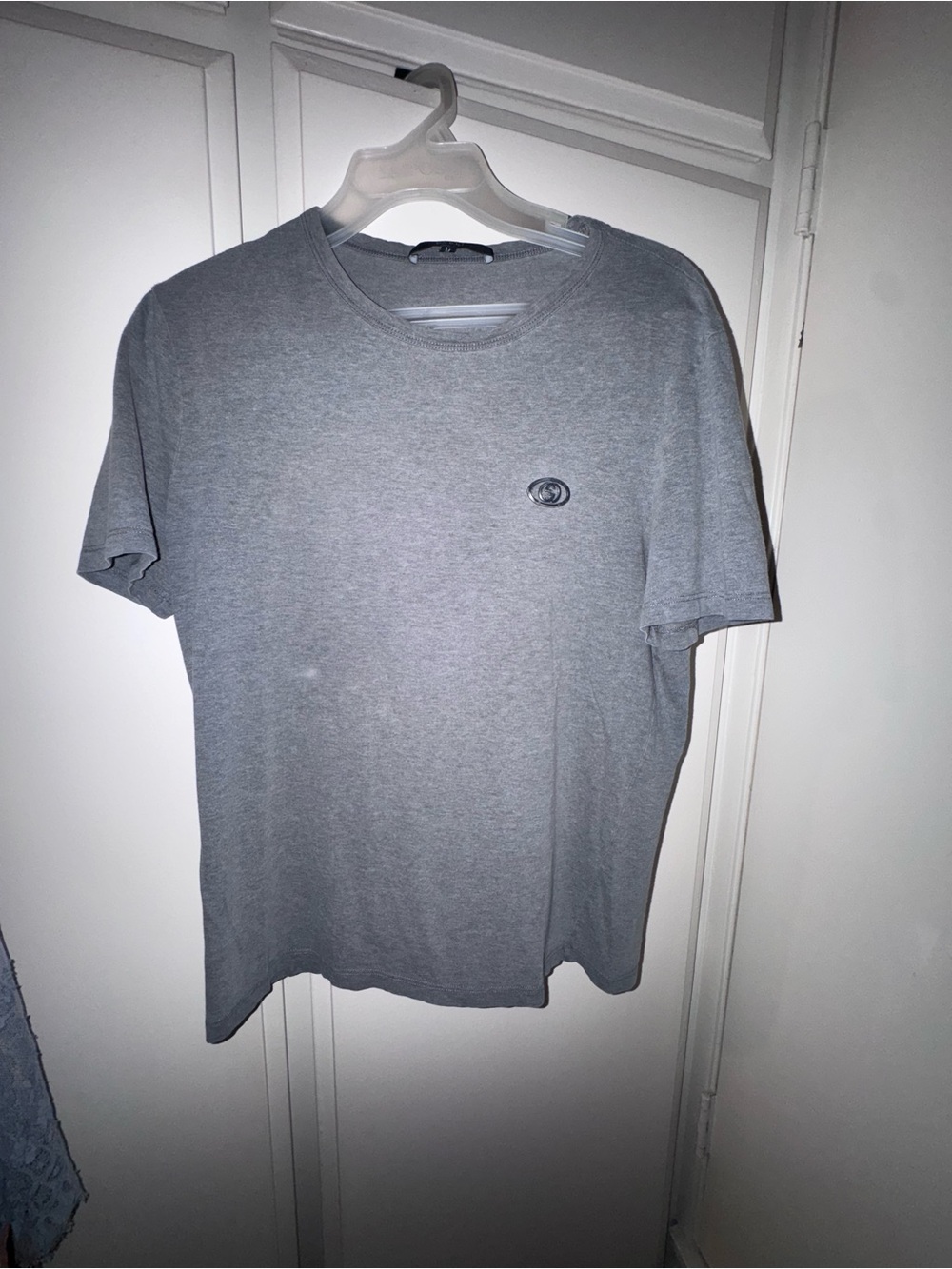 Gucci Light Gray Short Sleeve Logo Crewneck T-Shirt